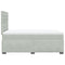 vidaXL Box Spring Bed with Mattress Light Grey 120x190 cm Small Double Velvet