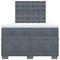 vidaXL Box Spring Bed with Mattress Dark Grey 120x190 cm Small Double Velvet