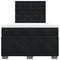 vidaXL Box Spring Bed with Mattress Black 120x190 cm Small Double Velvet