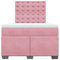vidaXL Box Spring Bed with Mattress Pink 120x190 cm Small Double Velvet