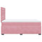 vidaXL Box Spring Bed with Mattress Pink 120x190 cm Small Double Velvet