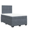 vidaXL Box Spring Bed with Mattress Dark Grey 120x200 cm Velvet