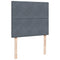 vidaXL Box Spring Bed with Mattress Dark Grey 120x200 cm Velvet