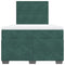 vidaXL Box Spring Bed with Mattress Dark Green 120x200 cm Velvet