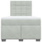 vidaXL Box Spring Bed with Mattress Light Grey 120x200 cm Velvet