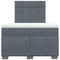 vidaXL Box Spring Bed with Mattress Dark Grey 120x200 cm Velvet