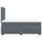 vidaXL Box Spring Bed with Mattress Dark Grey 120x200 cm Velvet
