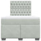 vidaXL Box Spring Bed with Mattress Light Grey 120x200 cm Velvet