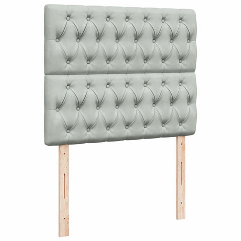 vidaXL Box Spring Bed with Mattress Light Grey 120x200 cm Velvet