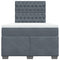 vidaXL Box Spring Bed with Mattress Dark Grey 120x200 cm Velvet