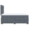 vidaXL Box Spring Bed with Mattress Dark Grey 120x200 cm Velvet
