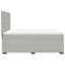 vidaXL Box Spring Bed with Mattress Light Grey 140x190 cm Velvet