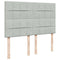 vidaXL Box Spring Bed with Mattress Light Grey 140x190 cm Velvet