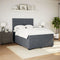 vidaXL Box Spring Bed with Mattress Dark Grey 140x190 cm Velvet