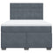 vidaXL Box Spring Bed with Mattress Dark Grey 140x190 cm Velvet