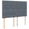 vidaXL Box Spring Bed with Mattress Dark Grey 140x190 cm Velvet
