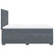 vidaXL Box Spring Bed with Mattress Dark Grey 140x190 cm Velvet