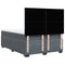 vidaXL Box Spring Bed with Mattress Dark Grey 140x190 cm Velvet