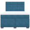 vidaXL Box Spring Bed with Mattress Blue 140x190 cm Velvet