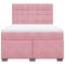 vidaXL Box Spring Bed with Mattress Pink 140x190 cm Velvet
