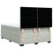 vidaXL Box Spring Bed with Mattress Light Grey 140x190 cm Velvet