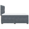 vidaXL Box Spring Bed with Mattress Dark Grey 140x190 cm Velvet