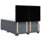 vidaXL Box Spring Bed with Mattress Dark Grey 140x190 cm Velvet
