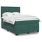 vidaXL Box Spring Bed with Mattress Dark Green 140x190 cm Velvet