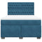 vidaXL Box Spring Bed with Mattress Blue 140x190 cm Velvet