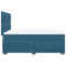 vidaXL Box Spring Bed with Mattress Blue 140x190 cm Velvet