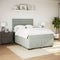 vidaXL Box Spring Bed with Mattress Light Grey 140x190 cm Velvet