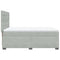 vidaXL Box Spring Bed with Mattress Light Grey 140x190 cm Velvet
