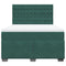 vidaXL Box Spring Bed with Mattress Dark Green 140x190 cm Velvet