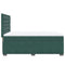 vidaXL Box Spring Bed with Mattress Dark Green 140x190 cm Velvet