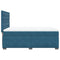 vidaXL Box Spring Bed with Mattress Blue 140x190 cm Velvet
