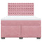 vidaXL Box Spring Bed with Mattress Pink 140x190 cm Velvet