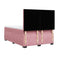 vidaXL Box Spring Bed with Mattress Pink 140x190 cm Velvet