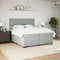 vidaXL Box Spring Bed with Mattress Light Grey 200x200 cm Velvet