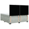 vidaXL Box Spring Bed with Mattress Light Grey 200x200 cm Velvet