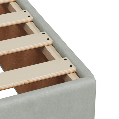 vidaXL Box Spring Bed with Mattress Light Grey 200x200 cm Velvet