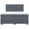 vidaXL Box Spring Bed with Mattress Dark Grey 200x200 cm Velvet