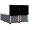 vidaXL Box Spring Bed with Mattress Dark Grey 200x200 cm Velvet