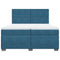 vidaXL Box Spring Bed with Mattress Blue 200x200 cm Velvet