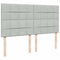 vidaXL Box Spring Bed with Mattress Light Grey 200x200 cm Velvet