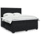 vidaXL Box Spring Bed with Mattress Black 200x200 cm Velvet