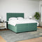 vidaXL Box Spring Bed with Mattress Dark Green 200x200 cm Velvet