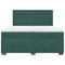 vidaXL Box Spring Bed with Mattress Dark Green 200x200 cm Velvet