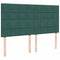 vidaXL Box Spring Bed with Mattress Dark Green 200x200 cm Velvet