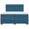 vidaXL Box Spring Bed with Mattress Blue 200x200 cm Velvet