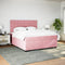 vidaXL Box Spring Bed with Mattress Pink 200x200 cm Velvet
